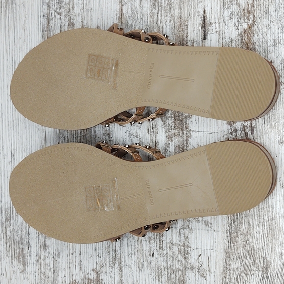 🟦NIB Dolce Vita Pinta Cafe Studded Strappy Slide Sandal - Picture 15 of 16